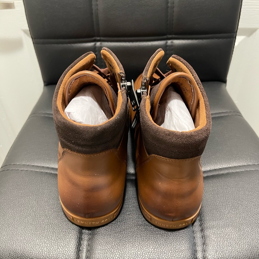🛑 Awearness Kenneth Cole Men's Barker High Top Sneakers - Cognac - Picture 3 of 7